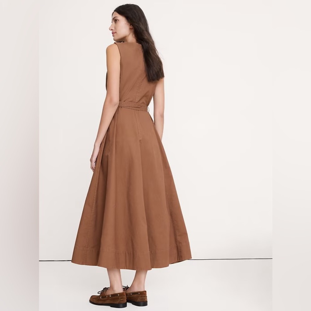 NWT! Banana Republic Cotton Canvas Midi Dress - Size XXL - Picture 3 of 4